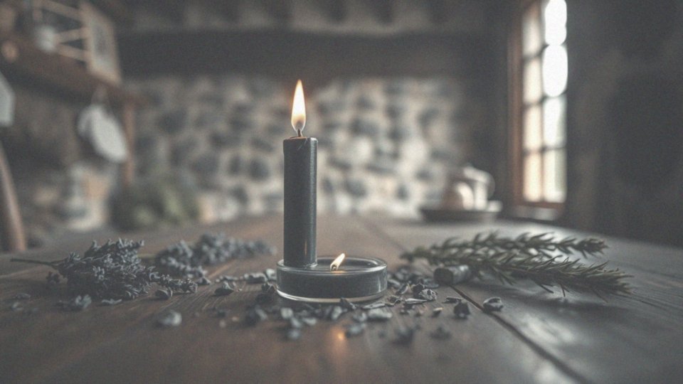 Co symbolizuje czarna świeca w kontekście ochrony?